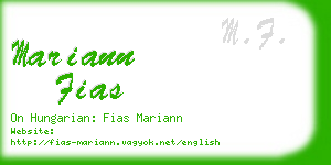mariann fias business card
